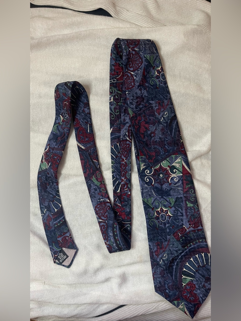 Vintage 1980’s Christian Dior Monsieur 100% Silk Baroque Abstract Tie